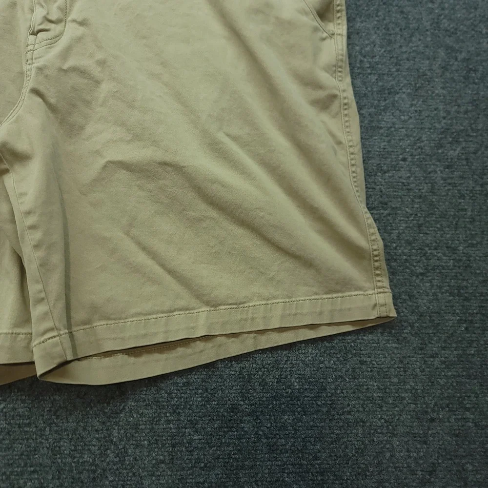 Foundry Supply Co Men Big 48 Khaki Tan Comfort Stretch Chino Shorts Cotton Blend